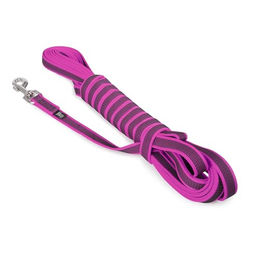 Julius-K9 Schleppleine Super Grip aus Nylon mit Handschlaufe wasserfest Rosa-Grau 20 mm x 10 m - 10 m – Bild 1 von 6
