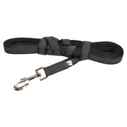 Julius-K9 Schleppleine Super Grip gummiert wasserabweisend Schwarz-Grau 5 m - 5 m – Bild 1 von 5