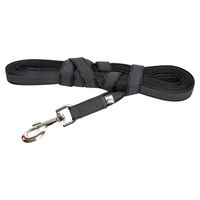 Produktbild von Julius-K9 Schleppleine Super Grip gummiert wasserabweisend Schwarz-Grau 5 m - 5 m
