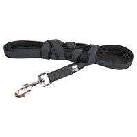Produktbild von Julius-K9 Schleppleine Super Grip mit Handschlaufe aus Nylon Schwarz 5 m - 5 m