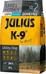 Produktbild von Julius-K9 Senior Light Trockenfutter Lamm und Kräuter Getreidefrei Hypoallergen 10 kg - 10 kg