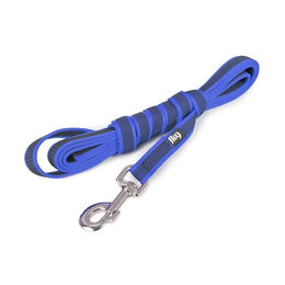 Julius-K9 Super Grip Führleine mit Handschlaufe Blau-Grau 20 mm x 3 m - 3 m – Bild 1 von 3