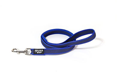 Julius-K9 Super Grip Führleine wasserabweisend Blau-Grau 20 mm x 1,2 m mit Handschlaufe - 1,2 m – Bild 1 von 2