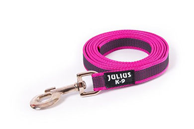 Julius-K9 Super Grip Führleine wasserabweisend Rosa-Grau 20 mm x 1 m - 1 m – Bild 1 von 2