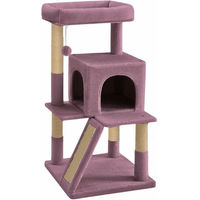 Produktbild von Jumeon Kratzbaum für Katzen aus Plüsch in Grau Rosa oder Lila mit 98 cm Höhe
