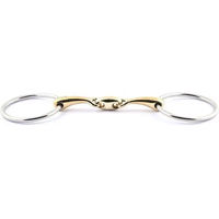 Produktbild von Jump'In Gebiss für Pferde mit 2 doppelt gebrochenen Ringen aus Metall 135 mm