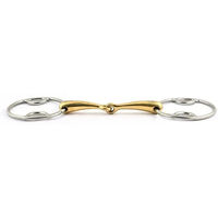 Produktbild von Jump'In Gebiss für Pferde Mors mit doppelter Brisur und großen Ringen aus Metall