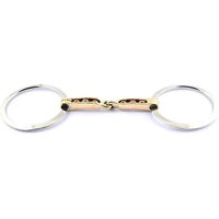 Produktbild von Jump'In Gebiss mit 2 Ringen für Pferde aus Metall 135 mm