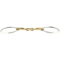 Produktbild von Jump'In Gebiss Mors mit 2 Ringen für Pferde quadratisch doppelte Brechung aus Metall