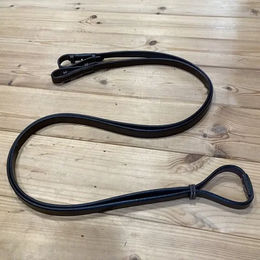 Jump'In Glatter Lederzügel für Pferde in Schwarz – Bild 1 von 1