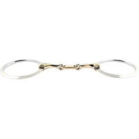 Produktbild von Jump'In Mors mit 2 verdrehten Ringen und Platte für Pferde Silber 135 mm