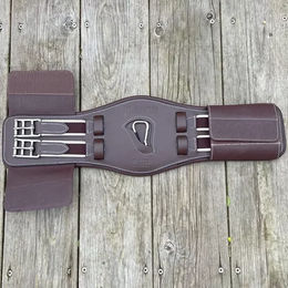 Jump'In One Safety Kurzer elastischer Sattelgurt für Pferde aus Kunstleder Braun 55 cm – Bild 1 von 1