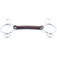 Produktbild von Jump'In Pessoa Mors mit 2 Ringen aus rundem Leder für Pferde in Braun