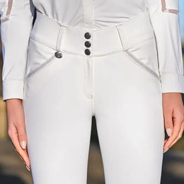 Jump'In Reithose Sofia für Damen in Weiß aus Nylon wasserabweisend Größe 38 – Bild 1 von 1