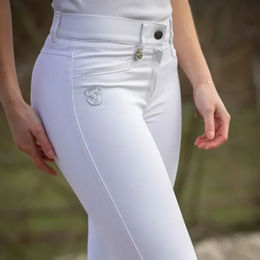 Jump'In Turnierhose Damen Super X Reithose Weiß wasserabweisend Polyamid Größe 36 – Bild 1 von 1