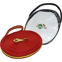 Produktbild von JumpTec Gepolsterter Longierzügel aus Baumwolle Rot Gelb 8 m - 8 m