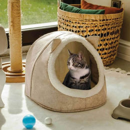 Jungengel Katzenhöhle und Hundehöhle aus Filz faltbar 40x34x35 cm – Bild 1 von 4