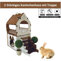 Produktbild von Jungengel Tierhaus XL Kaninchenhaus aus Holz in Braun