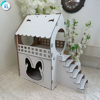 Produktbild von Jungengel Zweistöckiges Kaninchenhaus aus MDF in Weiß XL