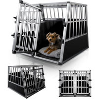 Produktbild von Juskys Hundetransportbox XL aus Aluminium in Silber 96x90x71 cm
