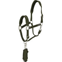 Produktbild von Just Equestrian Halfterset mit Strick für Warmblut in Grün
