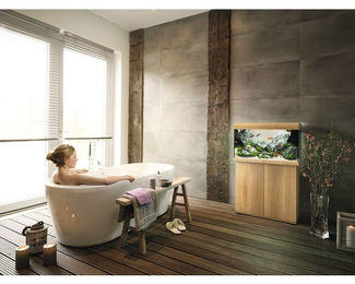 Juwel Rio 125 SBX Aquarium-Komplettset mit LED-Beleuchtung und Unterschrank in hellem Holz – Bild 1 von 4