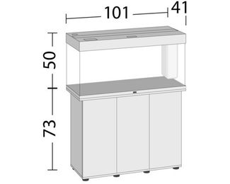 Juwel Rio 180 LED SBX Aquarium-Komplettset mit Unterschrank in Grau inklusive LED-Beleuchtung, Heizer und Filter - 180 l – Bild 1 von 4