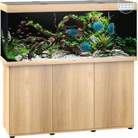 Produktbild von Juwel Rio 450 Aquarium Kombination mit MultiLux LED Beleuchtung in hellem Holz