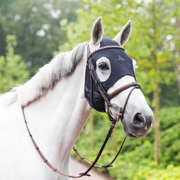Produktbild von JVH Fenwick Kopfmaske Liquid Titanium ohne Ohren in Schwarz FEI konform