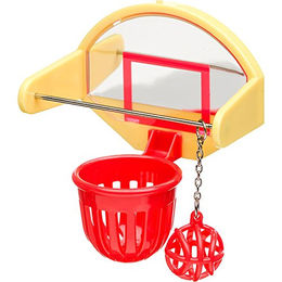 Produktbild von JW Birdie Basketball Spielzeug für Vögel aus Kunststoff in Bunt und Rot
