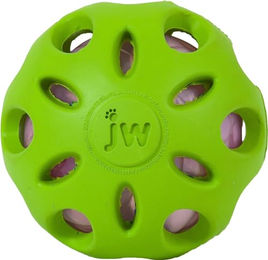 JW Crackle Ball Gummiball für Hunde mit Kunststoff-Flaschenherz Grün Größe M - 1 Stk. – Bild 1 von 4