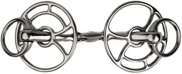 Produktbild von JW Doppelt gebrochenes Gebiss für Pferde aus Edelstahl in Silber