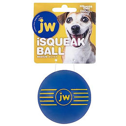 JW Isqueak Quietsche-Gummiball für Hunde in Blau Bunt Größe M – Bild 1 von 8