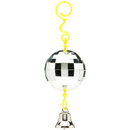JW Pet Activitoy Vogelspielzeug Disco Kugel aus Stoff für Papageien und Wellensittiche in Silber und Bunt - 1 Stk. – Bild 1 von 4