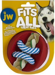 JW PET Fits All Treat Snackball aus Gummi für mittelgroße und große Hunde in Rot - 1 Stk. – Bild 1 von 4