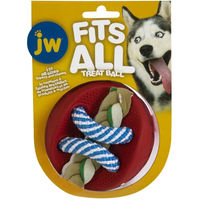 Produktbild von JW PET Fits All Treat Snackball aus Gummi für mittelgroße und große Hunde in Rot - 1 Stk.