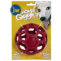 JW Pet Hol-ee Giggler Snackball für Hunde aus Naturkautschuk Rot Größe M - 1 Stk. – Bild 1 von 7