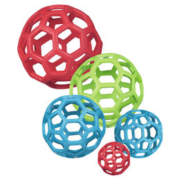 Produktbild von JW PET Hol-ee Roller Gitterball aus Gummi bunt Durchmesser 9 cm