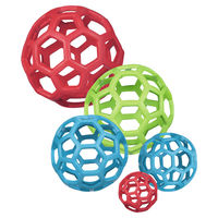 Produktbild von JW PET Hol-ee Roller Gitterball aus Gummi bunt Durchmesser 9 cm