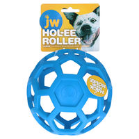 Produktbild von JW Pet Hol-ee Roller Hundespielzeug aus Naturkautschuk Blau Größe L