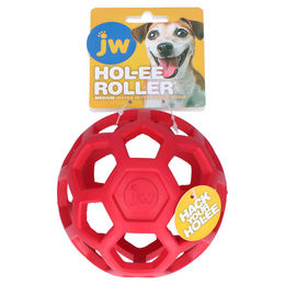 JW Pet Hol-ee Roller Hundespielzeug aus Naturkautschuk Rot Medium - 1 Stk. – Bild 1 von 3