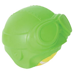 JW Pet Hundespielzeug Helmet Heads Aviator Ball aus Gummi in Grün 7cm - 1 Stk. – Bild 1 von 3