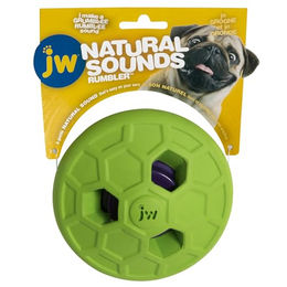 JW PET Natural Sounds Rumbler Kauspielzeug für Hunde aus Gummi Grün – Bild 1 von 4