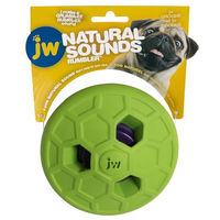Produktbild von JW PET Natural Sounds Rumbler Kauspielzeug für Hunde aus Gummi Grün