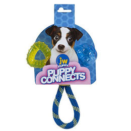 JW Pet Puppy Connects Plüschspielzeug für Welpen zur Zahnpflege bunt - 1 Stk. – Bild 1 von 5