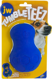 JW Pet Tumble Teez Intelligenzspielzeug Hundeleckerli-Spender aus Naturkautschuk Größe L Blau - 1 Stk. – Bild 1 von 9