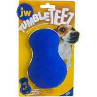 Produktbild von JW Pet Tumble Teez Intelligenzspielzeug Hundeleckerli-Spender aus Naturkautschuk Größe L Blau - 1 Stk.