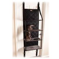 Produktbild von K&H Pet Products Hangin' Kratzbaum mit Katzenhängematte und 4 Etagen in Grau 30,5 x 55,9 x 165,9 cm