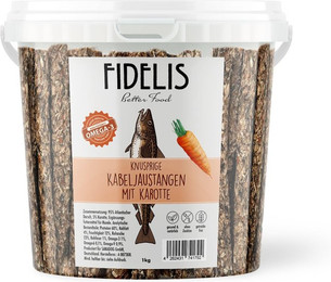 Produktbild von Kabeljaustangen mit Karotte (1kg-Eimer)