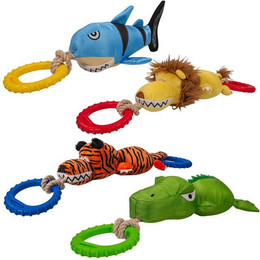 Produktbild von kamelshopping Outdoor-Spielzeug Hundespielzeug aus Polyester mit TPR-Ring & Quietscher